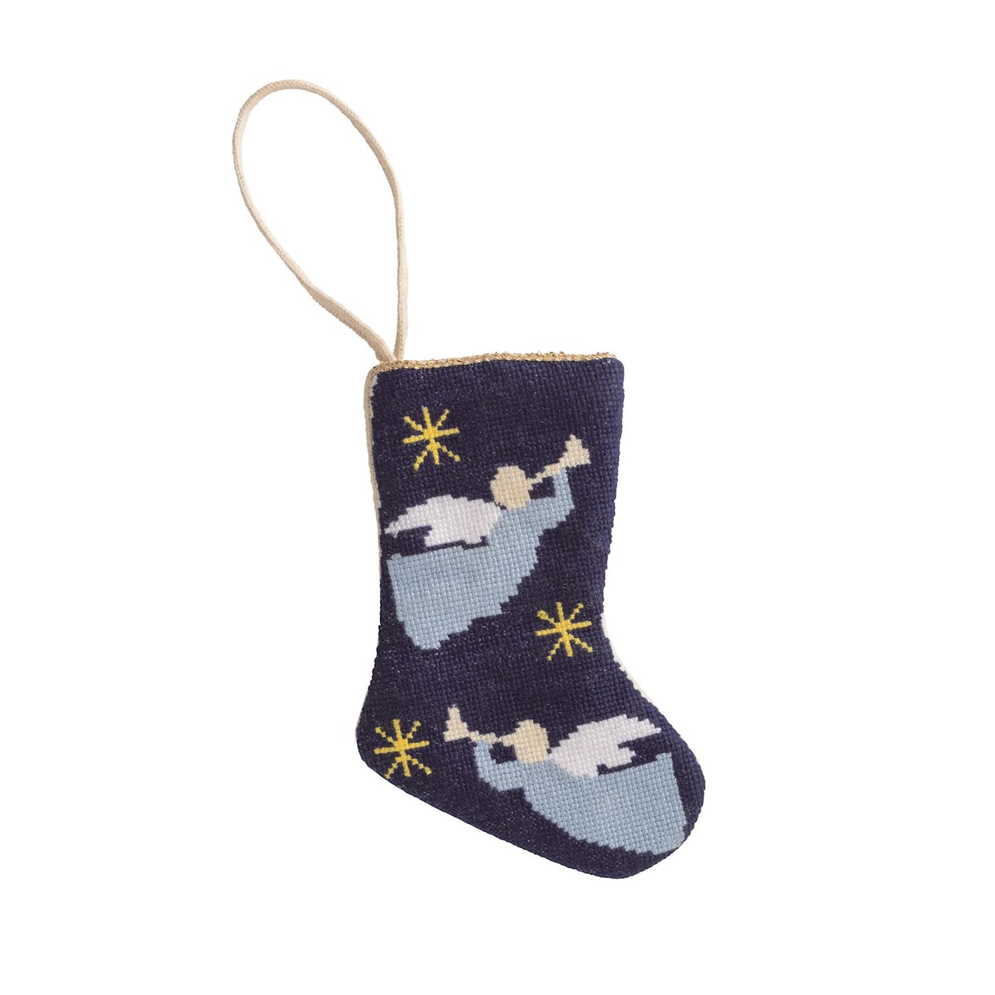Angel Needlepoint Mini Stocking