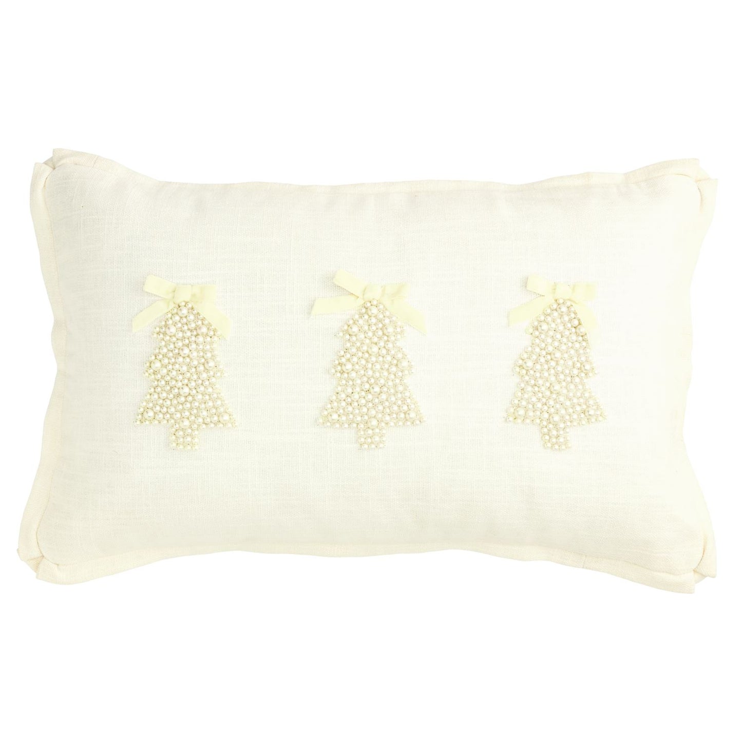 Tree White Christmas Pearl Pillow