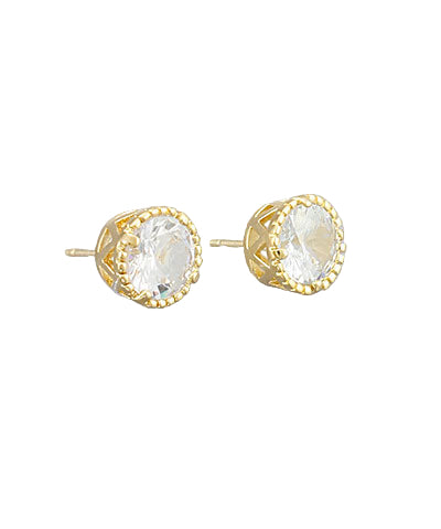 Mia Stud Earrings, Clear