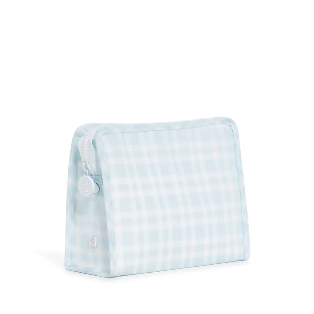 Roadie Large Zip Pouch, Pimlico Plaid Blue