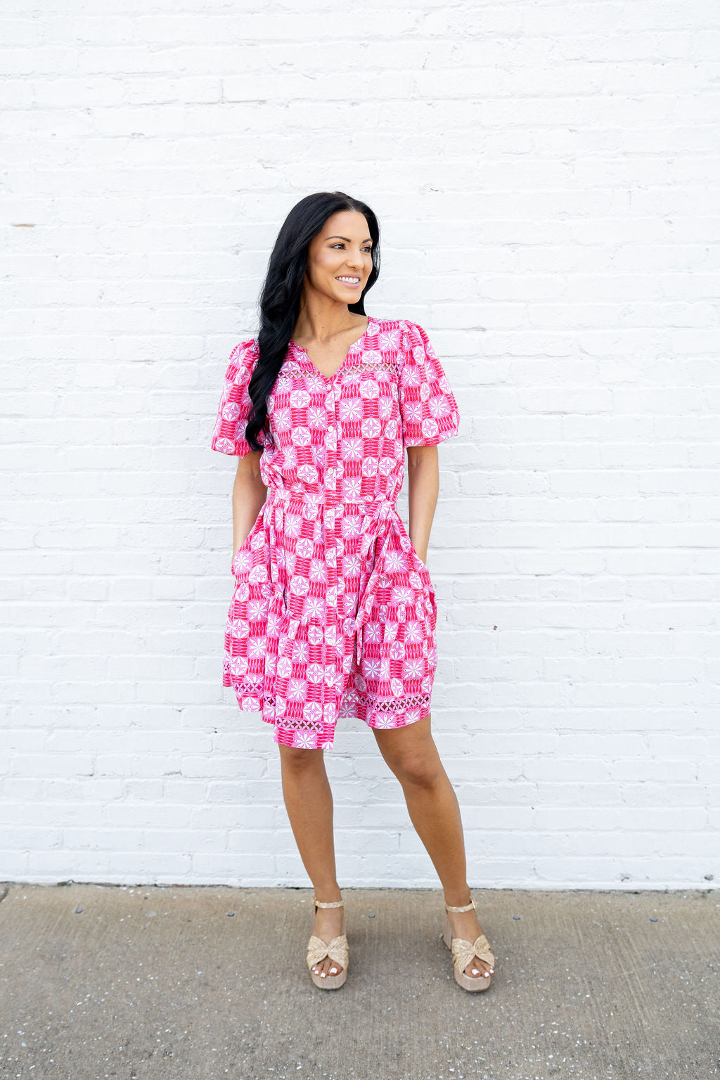 Addison Dress, Quilted Charm Red