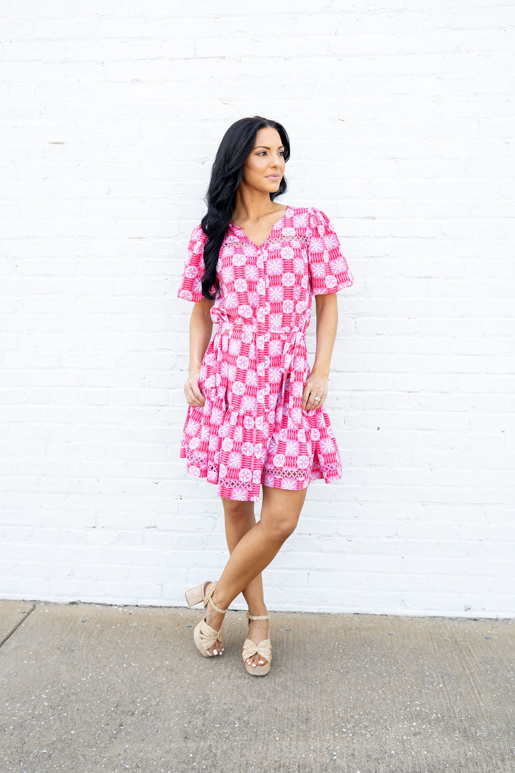 Addison Dress, Quilted Charm Red