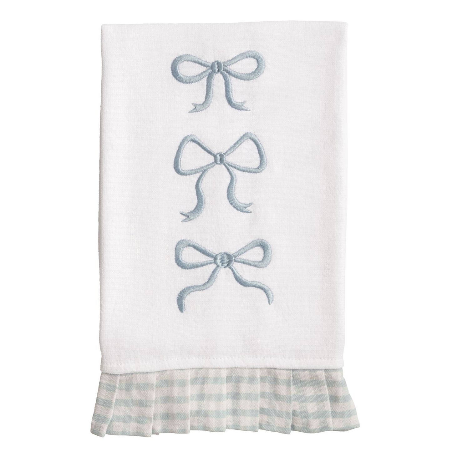 Gingham Pleated Edge Towel