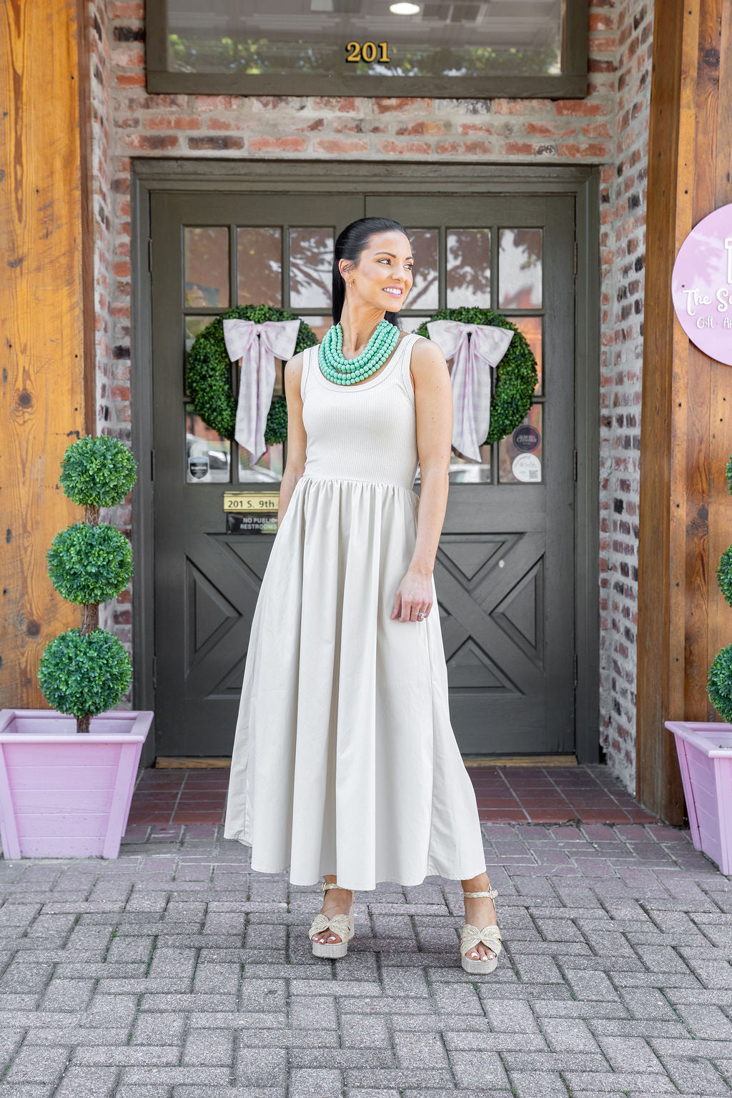 Feels Like A Good Day Khaki Midi Dress
