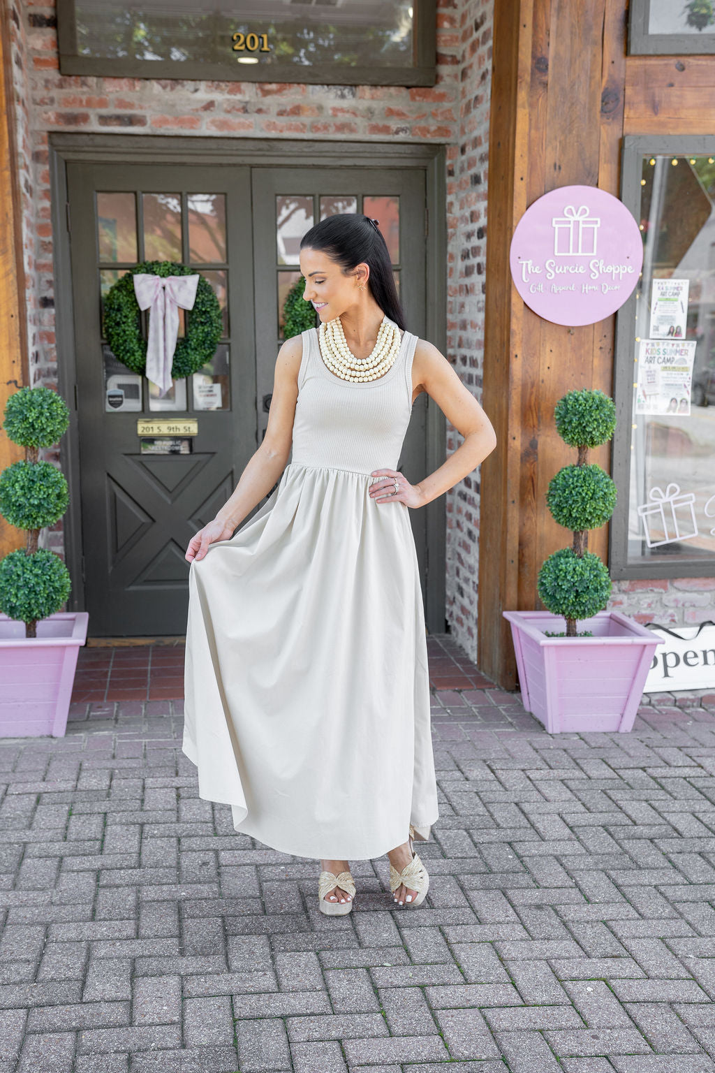 Feels Like A Good Day Khaki Midi Dress