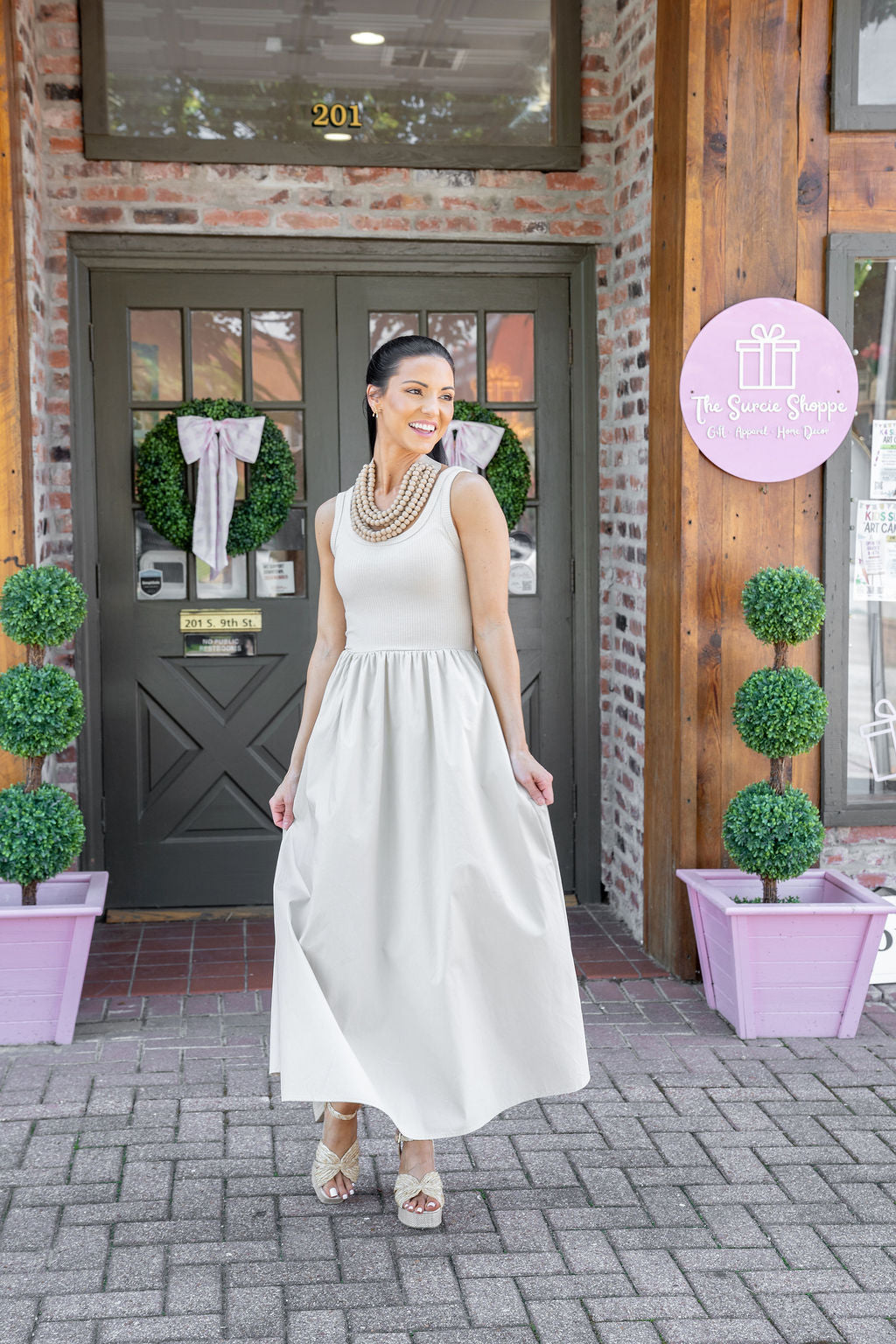 Feels Like A Good Day Khaki Midi Dress