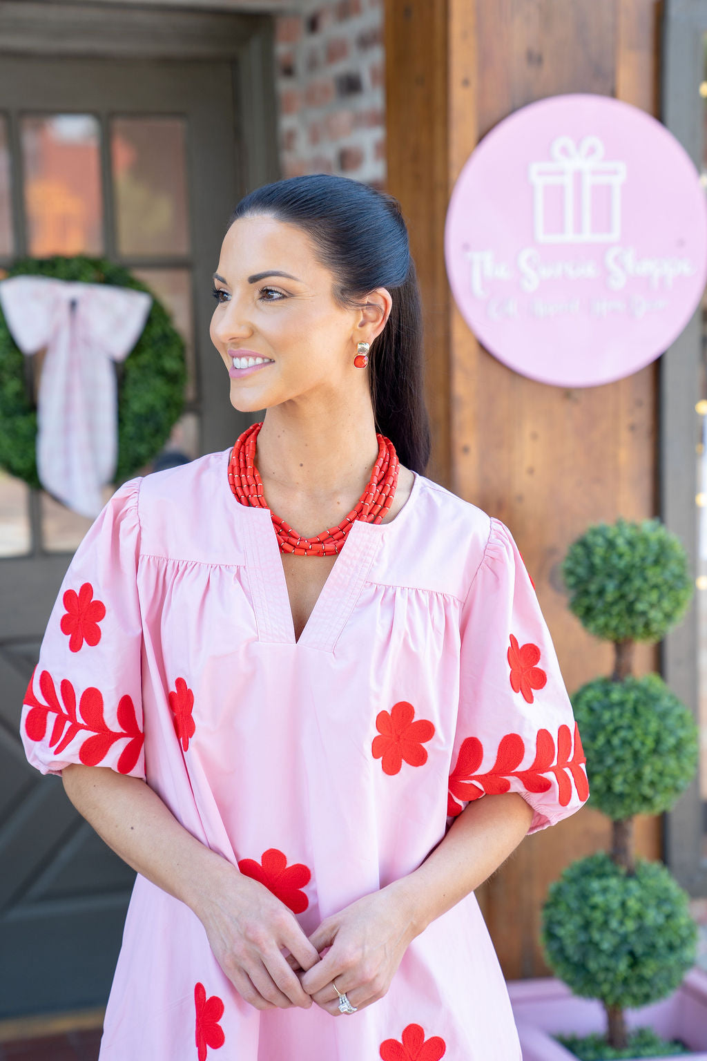 Flower Embroidery Mini Dress