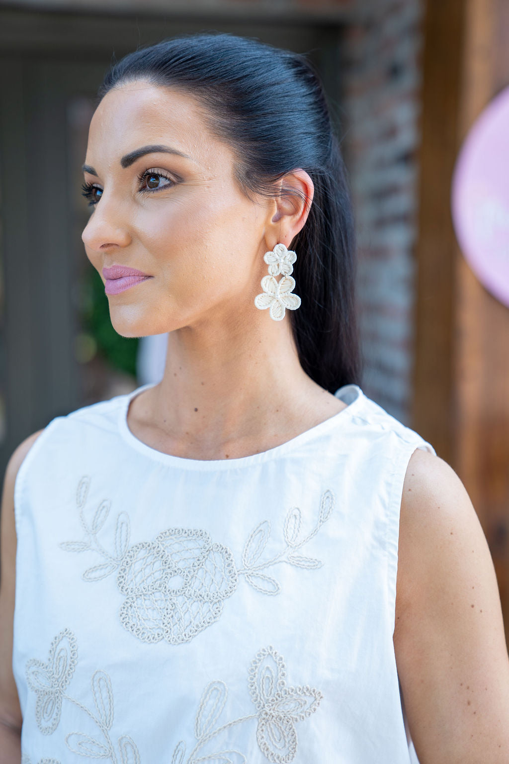 Onto Better Things Embroidered Linen Dress