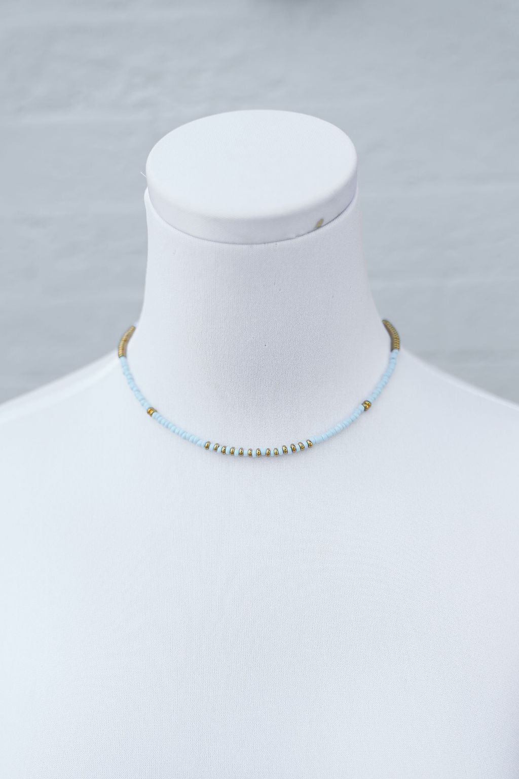 Seed Bead Necklace, Mint
