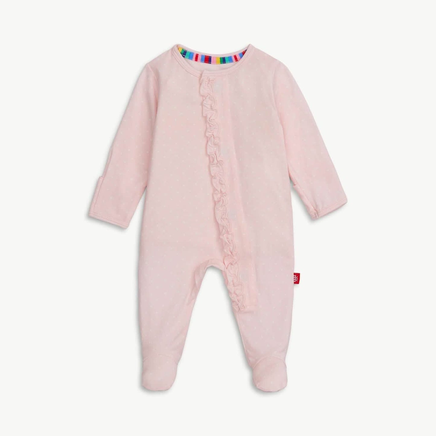 Magnetic Me Footie, Pin Dot Pink