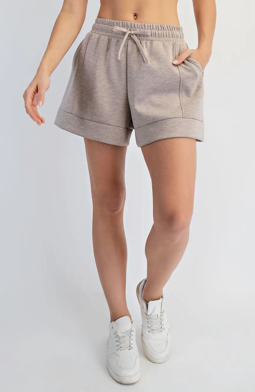 Blakely Modal Scuba Shorts, H Taupe