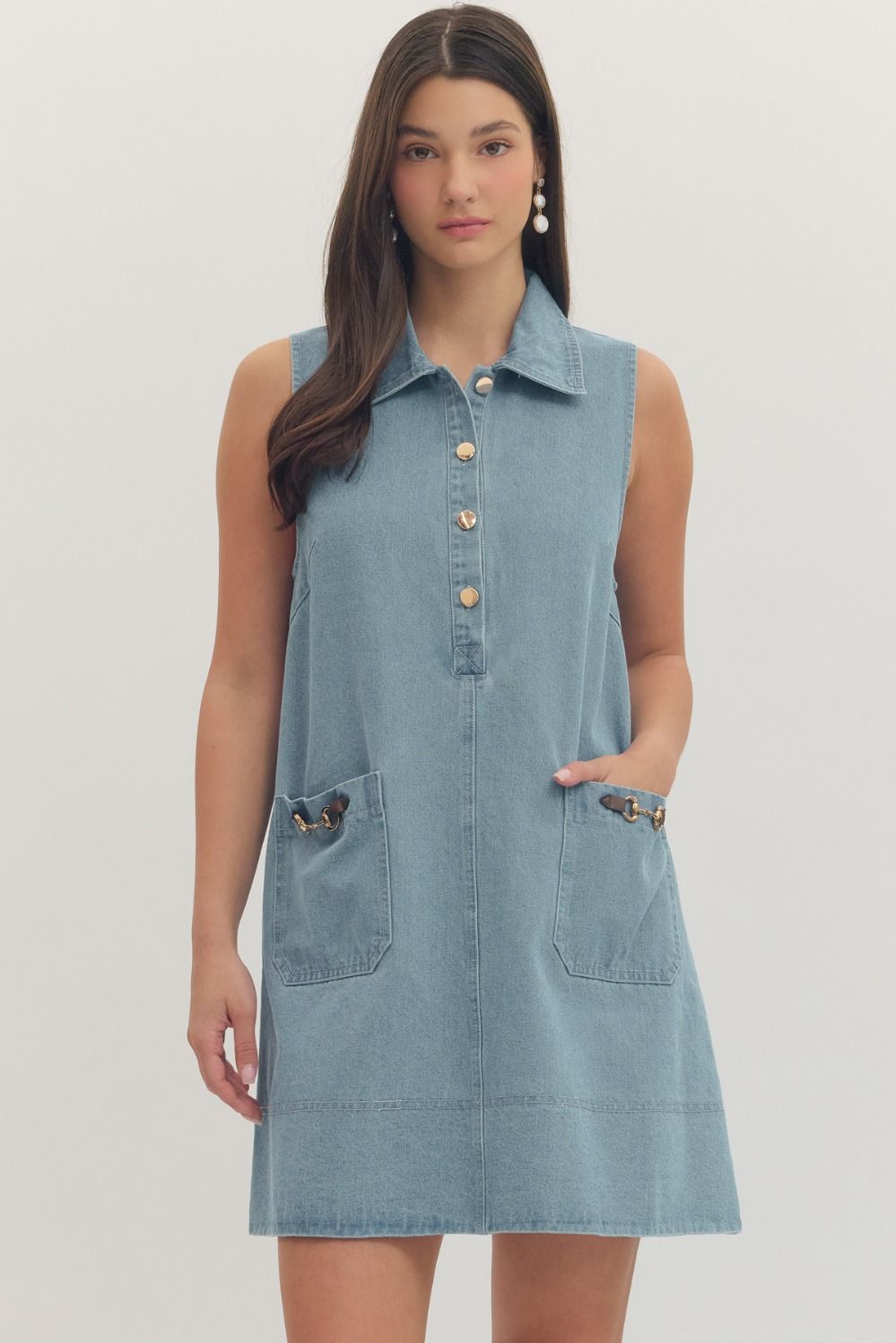 Denim Collar Dress