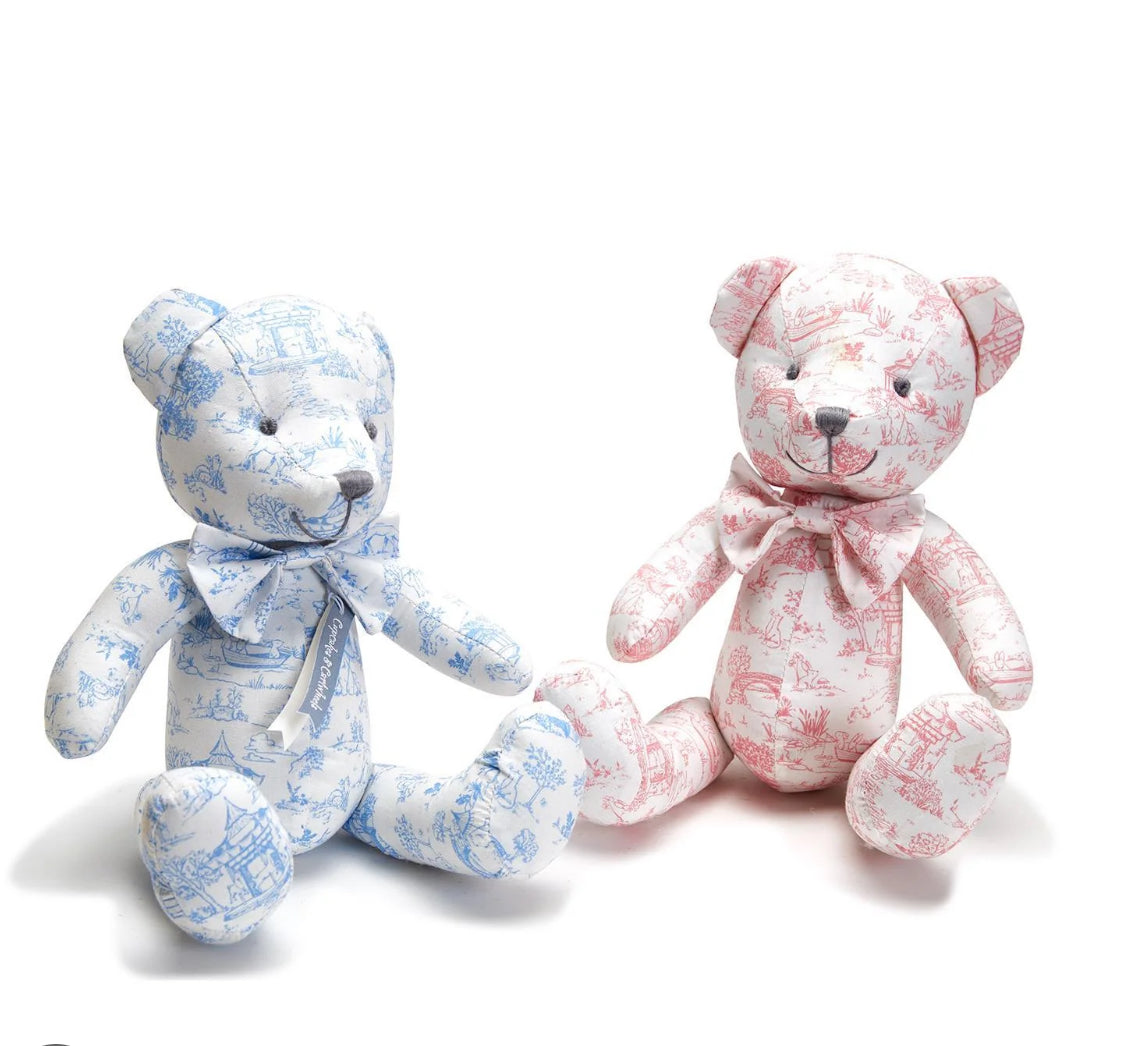 Animal Toile Stuffed Bear (Two Color Options)