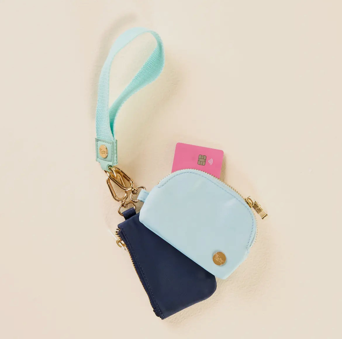 Dynamic Duo Pouch Wristlet, Aqua