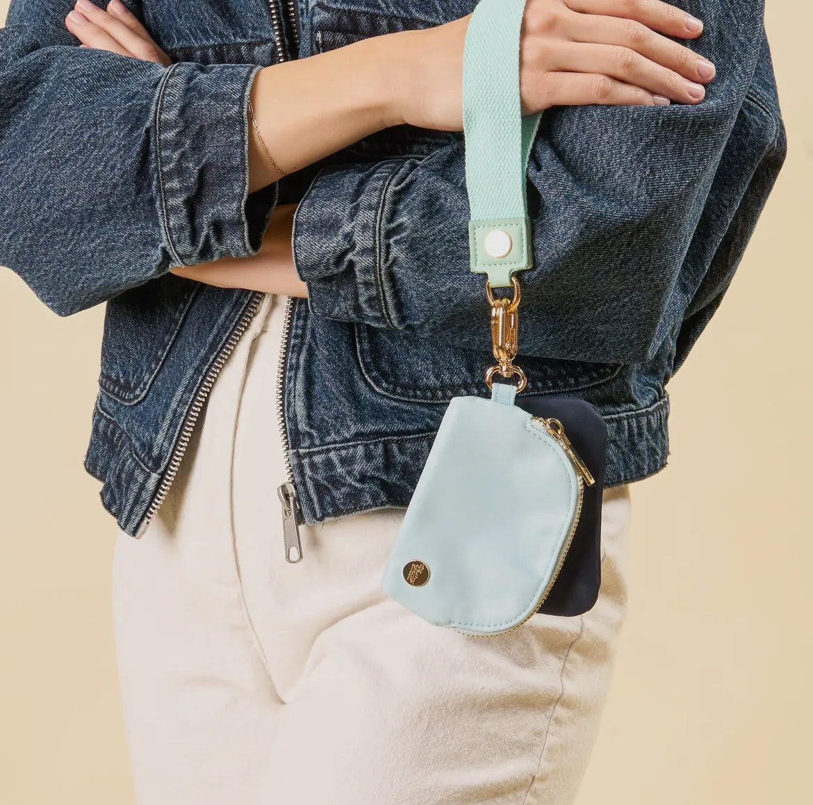 Dynamic Duo Pouch Wristlet, Aqua