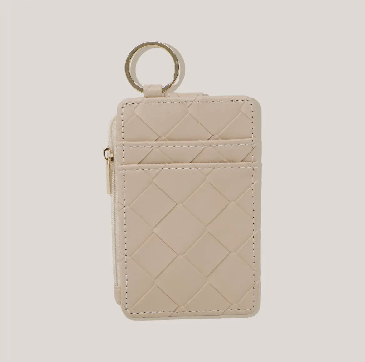 Keychain Wallet, Woven Oat