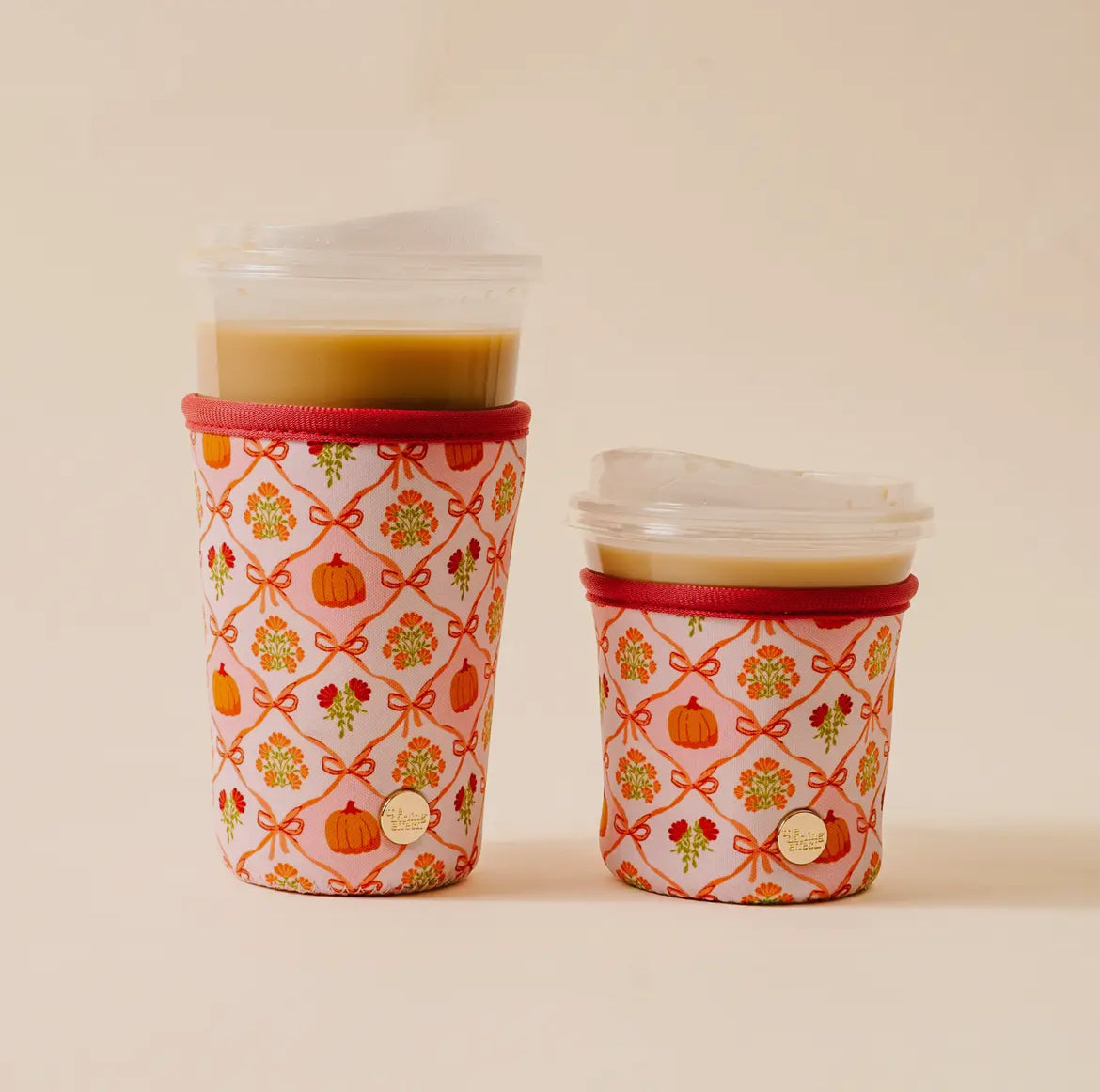 Sip Savvy Drink Sleeve, Large Patchwork Pumpkins