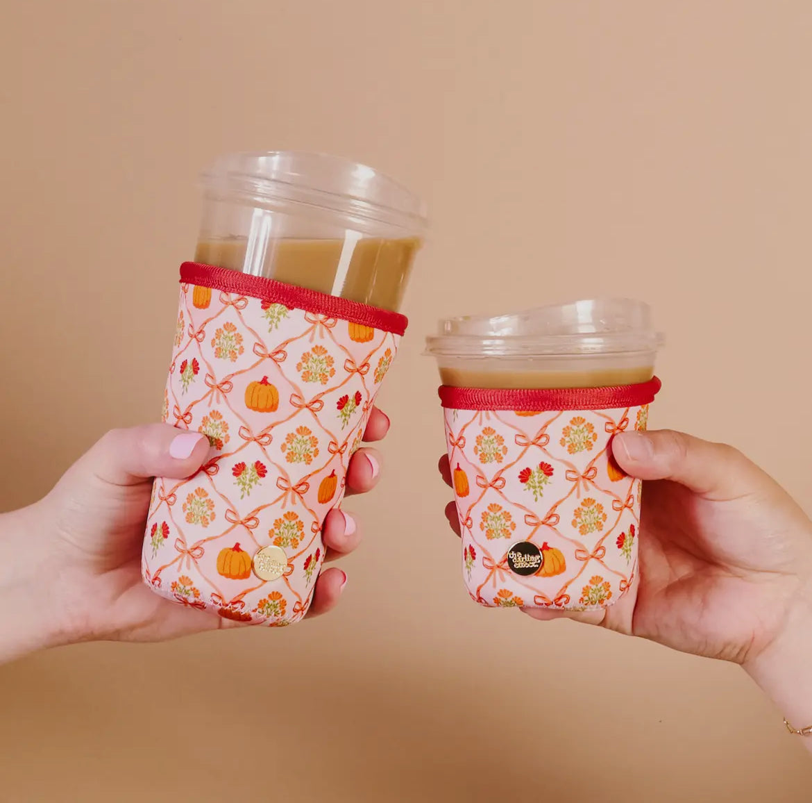 Sip Savvy Drink Sleeve, Large Patchwork Pumpkins