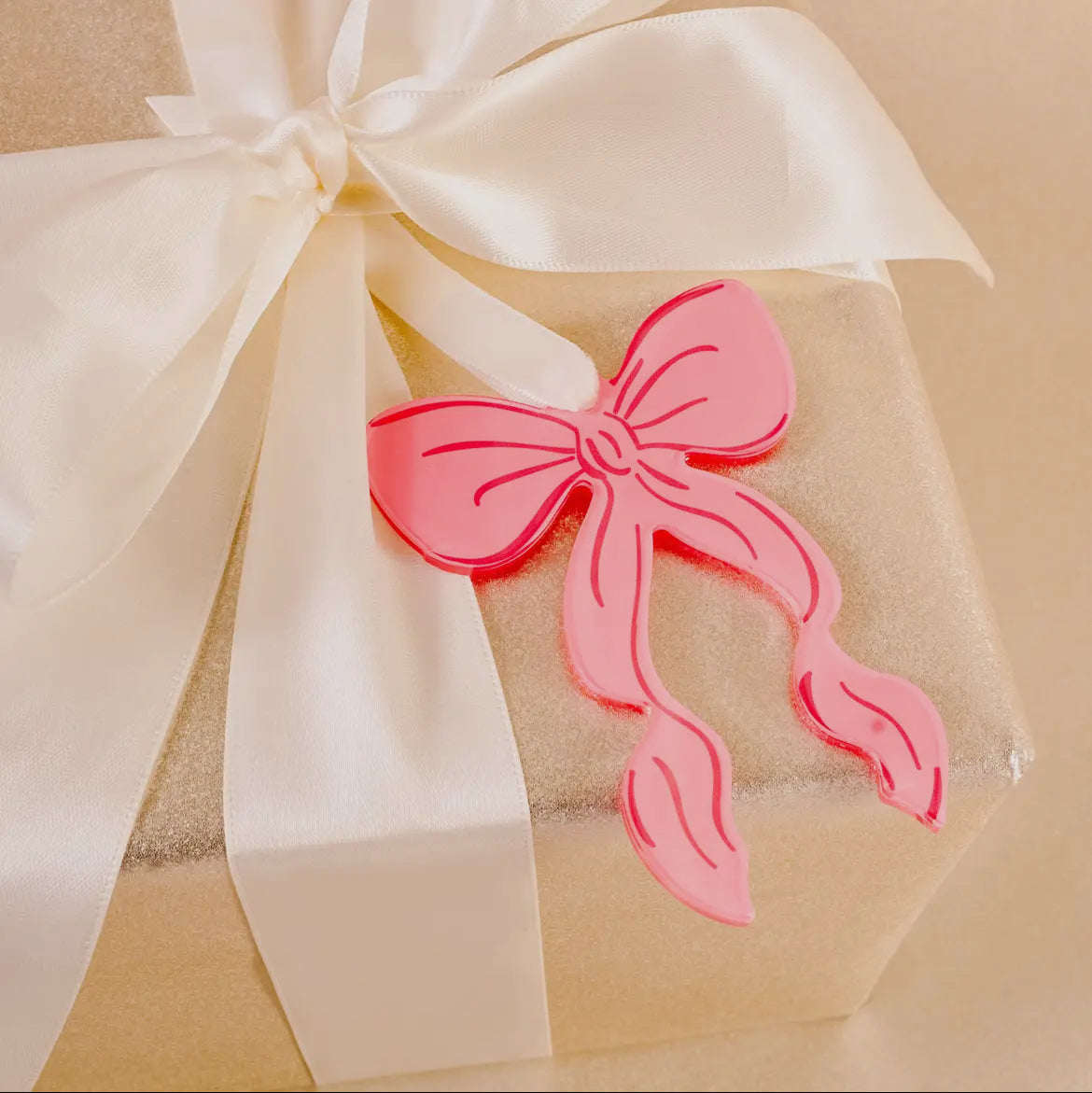 Acrylic Ornament, Lovely Bow