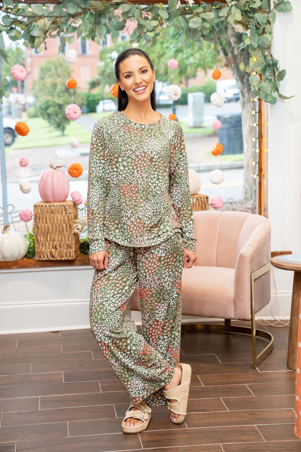 Mary Square| Annie Pajama Set, Open Meadows