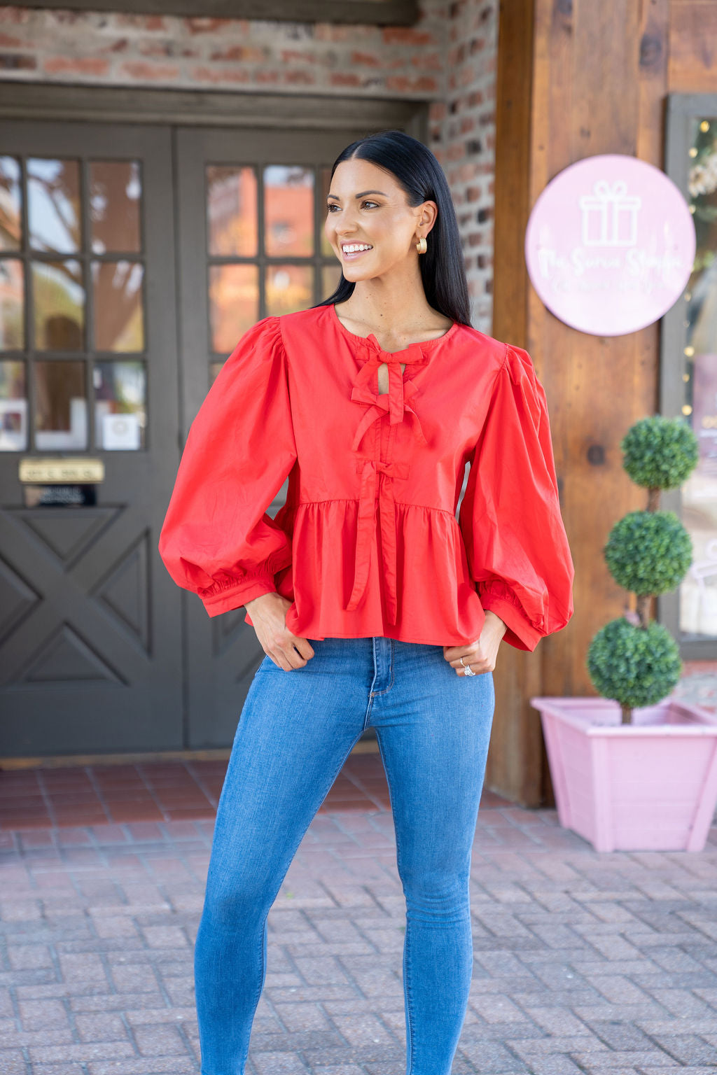 Scarlet Bow Top