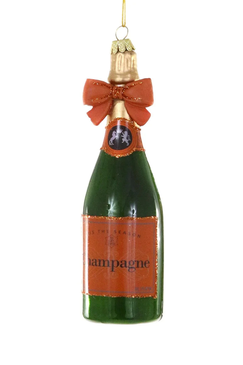 Champagne Bow Ornament, Orange