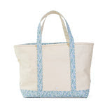 Hamptons Floral Trim Maxi Tote Bag, Large