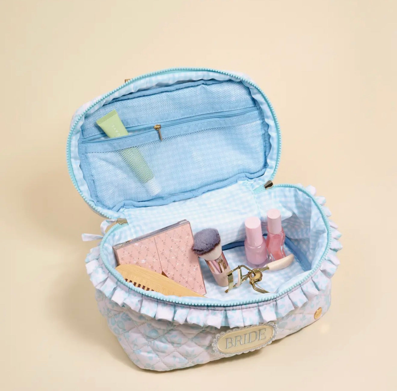 Glam & Go Quilted Cosmetic Bag, Bride