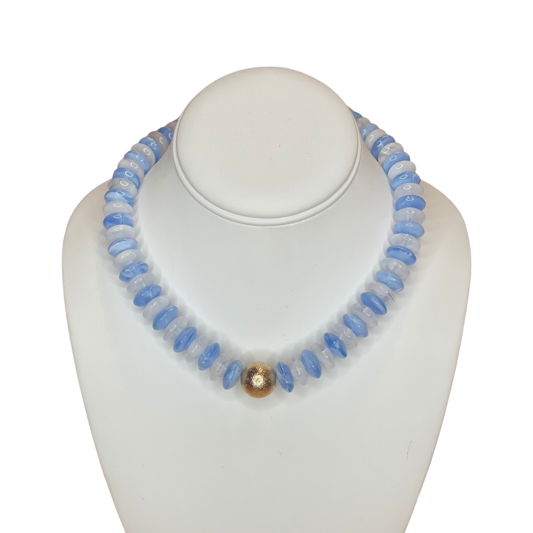 Sierra Necklace, Light Blue