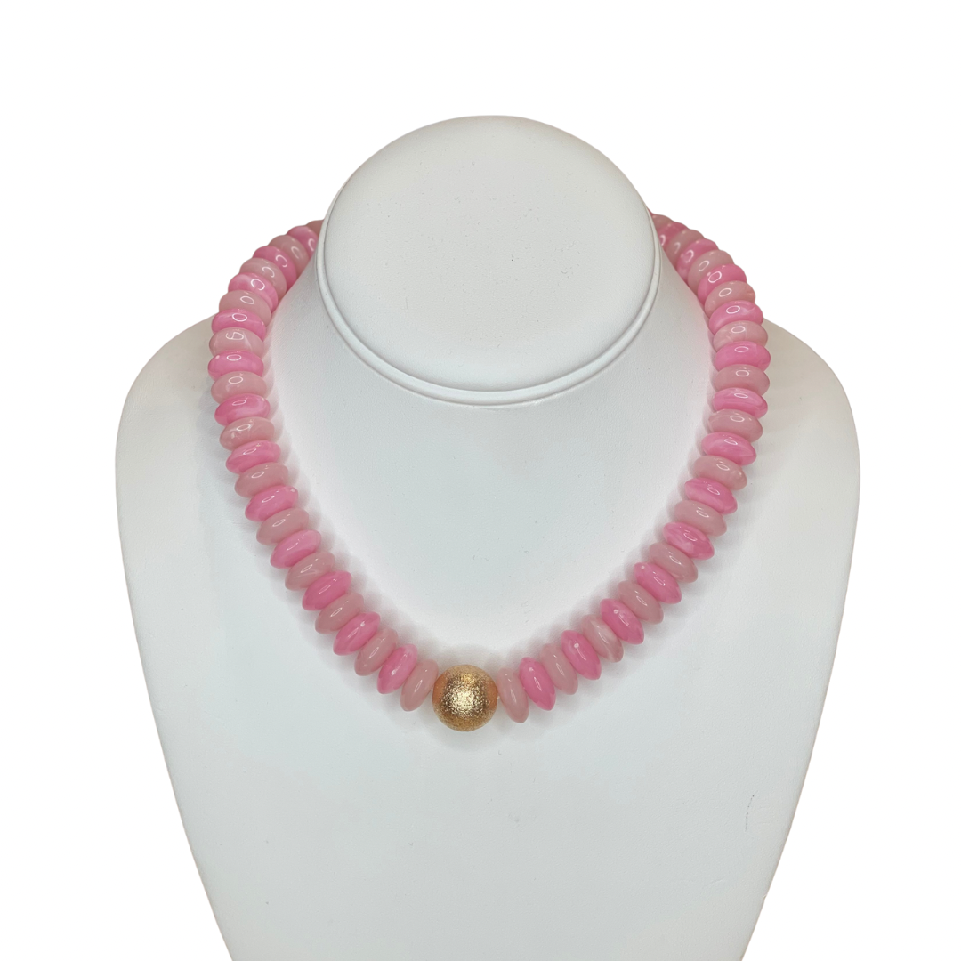 Sierra Necklace, Light Pink