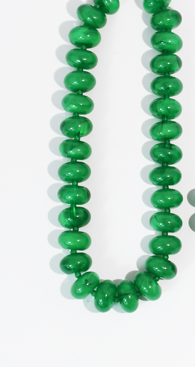Sugar Beads Necklace : Green