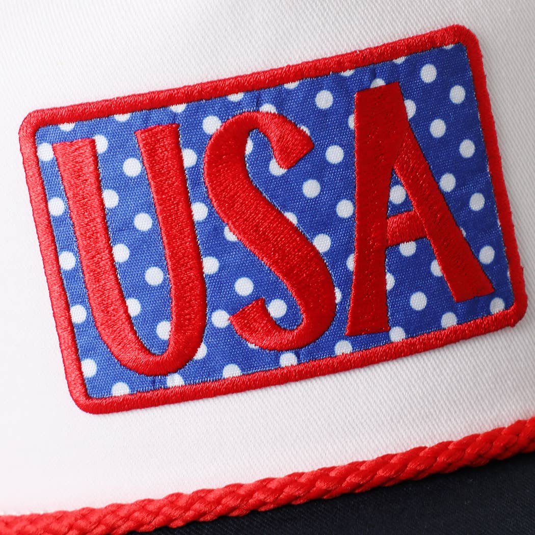 Made In The USA Embroidered Patch Two Tone Rope Trucker Hat