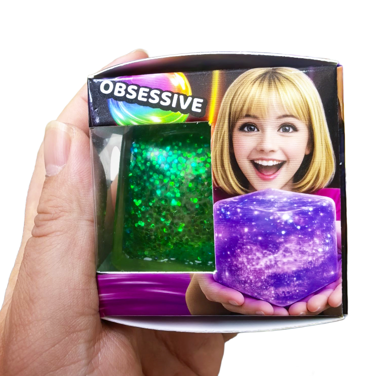 Squish & Squeeze Sparkle Cube Fidget Toy