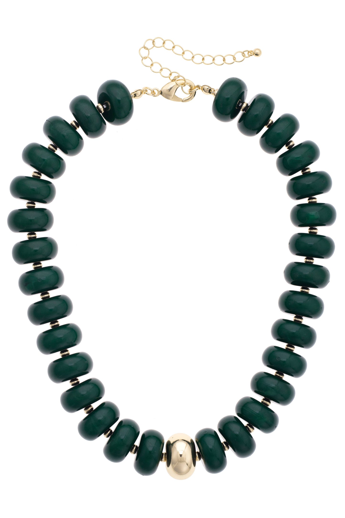 San Sebastián Beaded Resin Necklace: Green