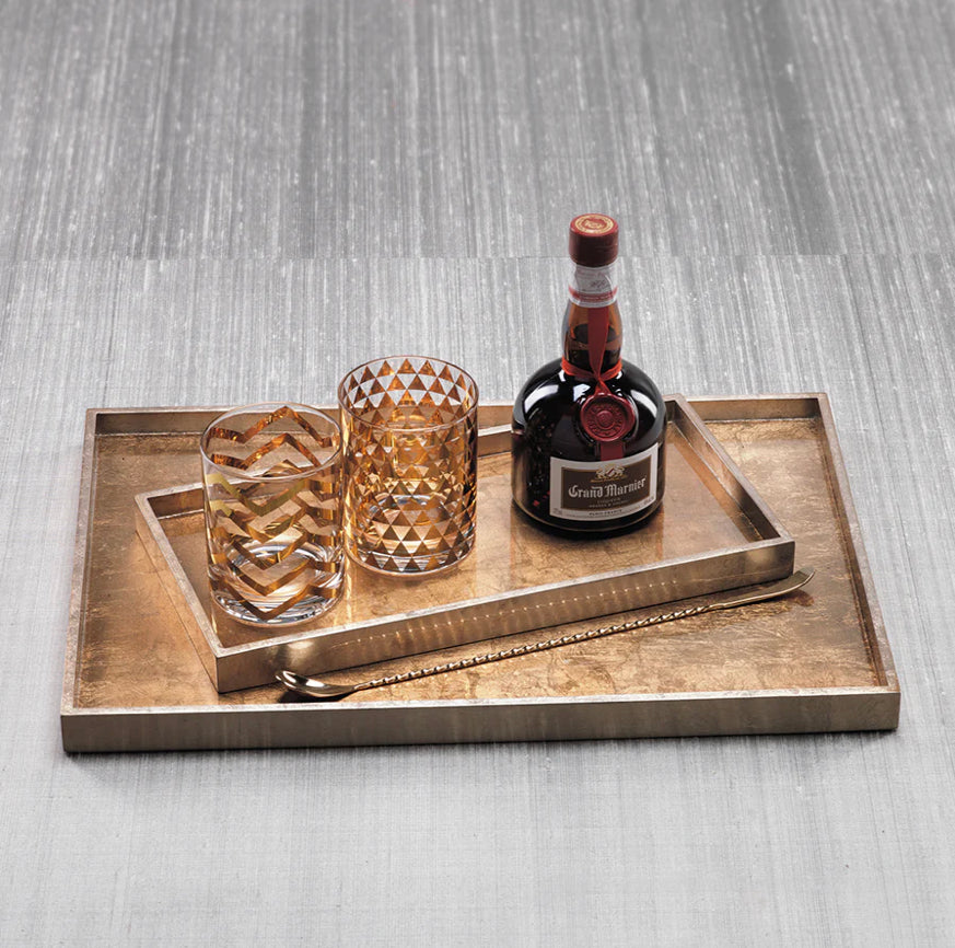 Antique Gold & Silver Serving Tray
