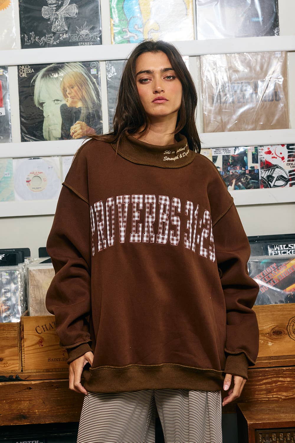 PROVERBS 31:25  Mock-Neck Sweatshirt