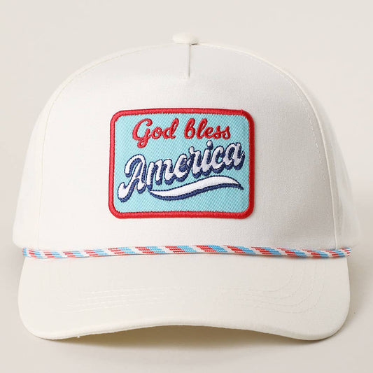 God Bless America Embroidered Patch Trucker Hat