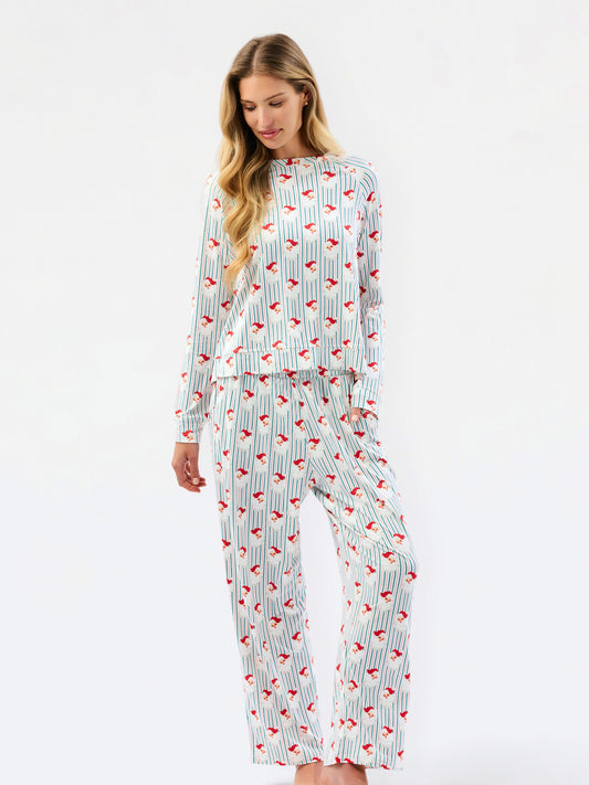 Santa Baby Stripes Annie Pajama Set
