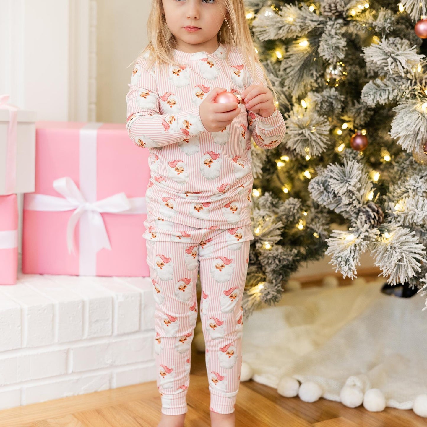 PJ Set Toddler, Santa Baby Pink