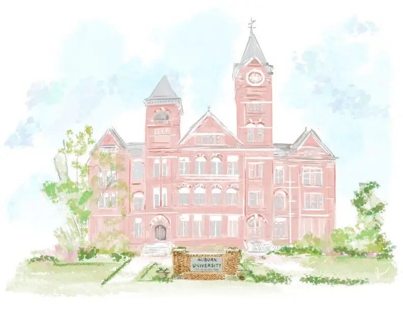 AUBURN UNIVERSITY - Art Print: 11x14