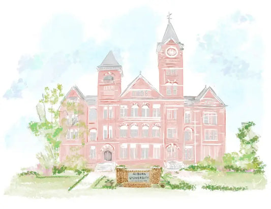 AUBURN UNIVERSITY - Art Print: 11x14