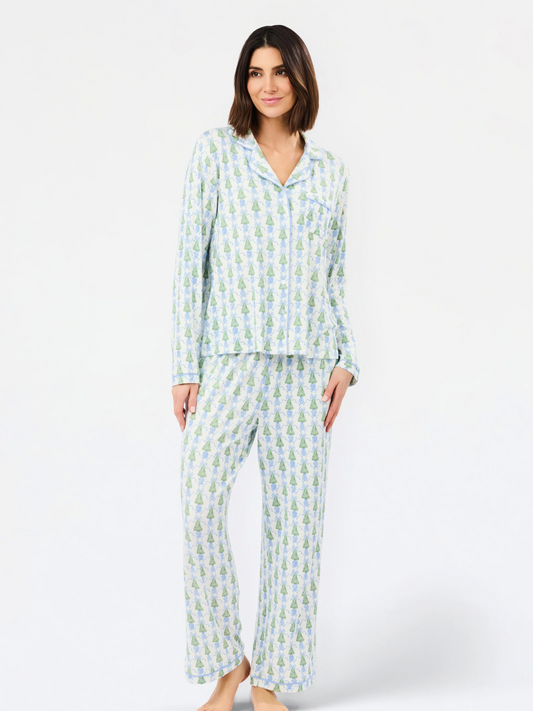 Winter Pines Blue Charlotte Pants Set