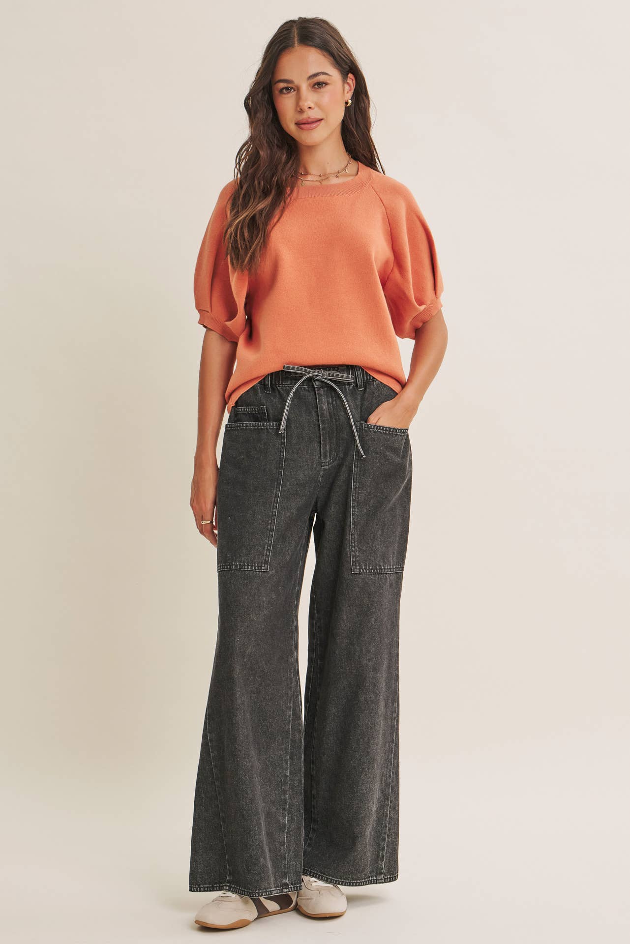 MALLORY SWEATER, ORANGE