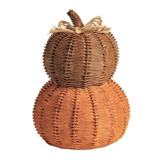 Woven Resin Pumpkins, Duo