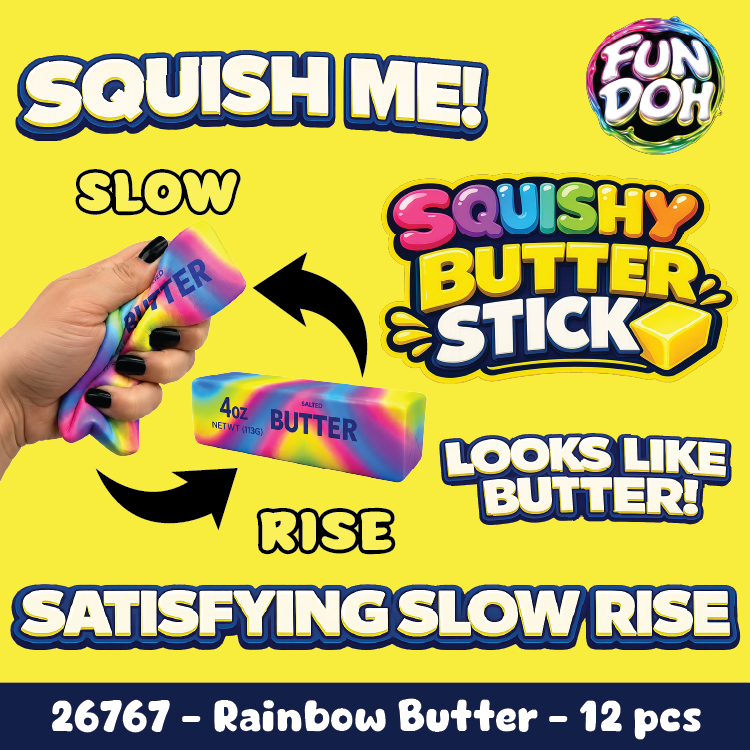 Rainbow Butter Slow Rise Squishy Toy