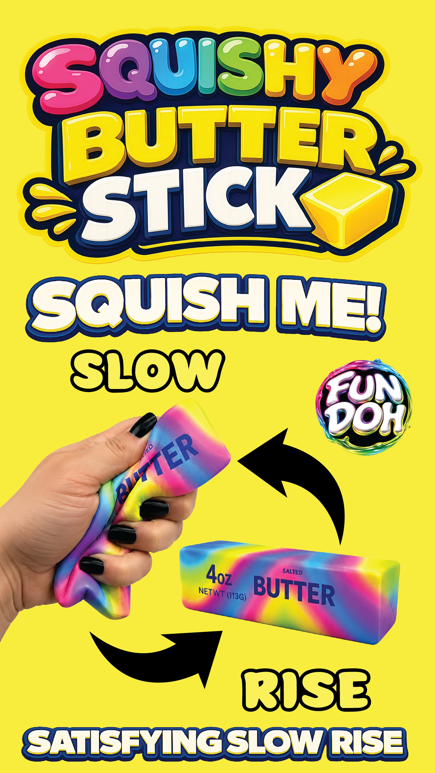 Rainbow Butter Slow Rise Squishy Toy