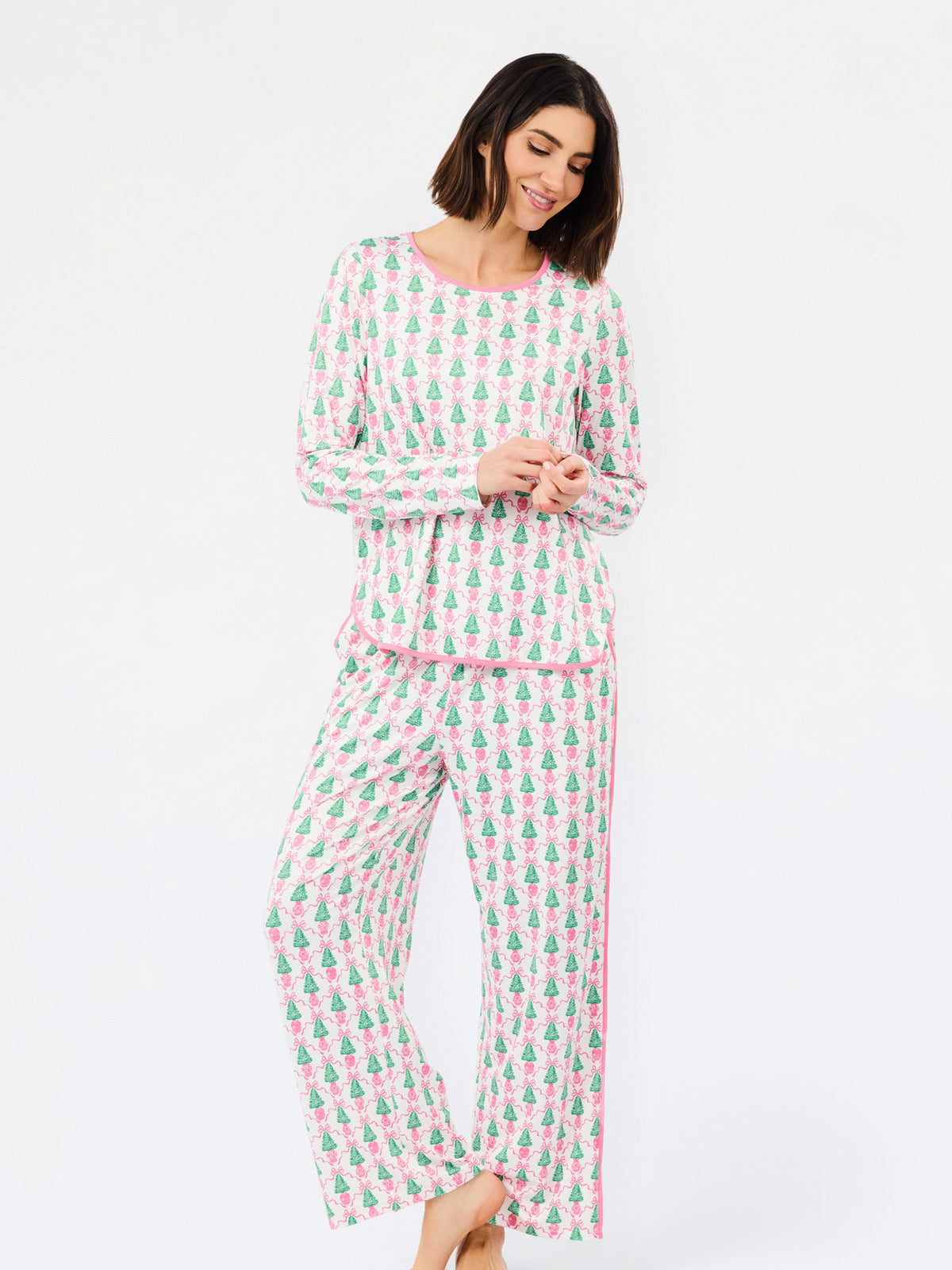 Winter Pines Pink Melody Pajama Set