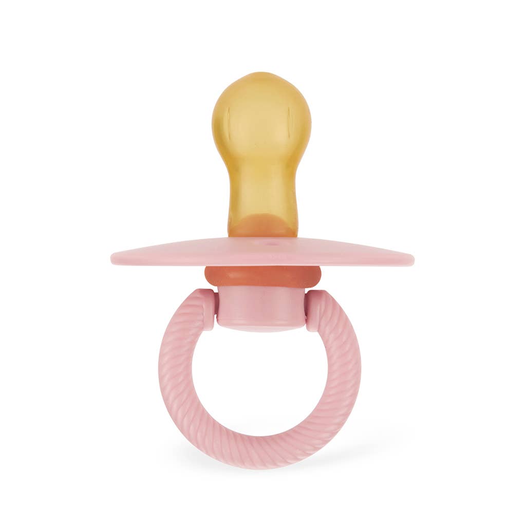 Itzy Soother™ Natural Rubber Paci Sets: Pink Bow 0-6 M