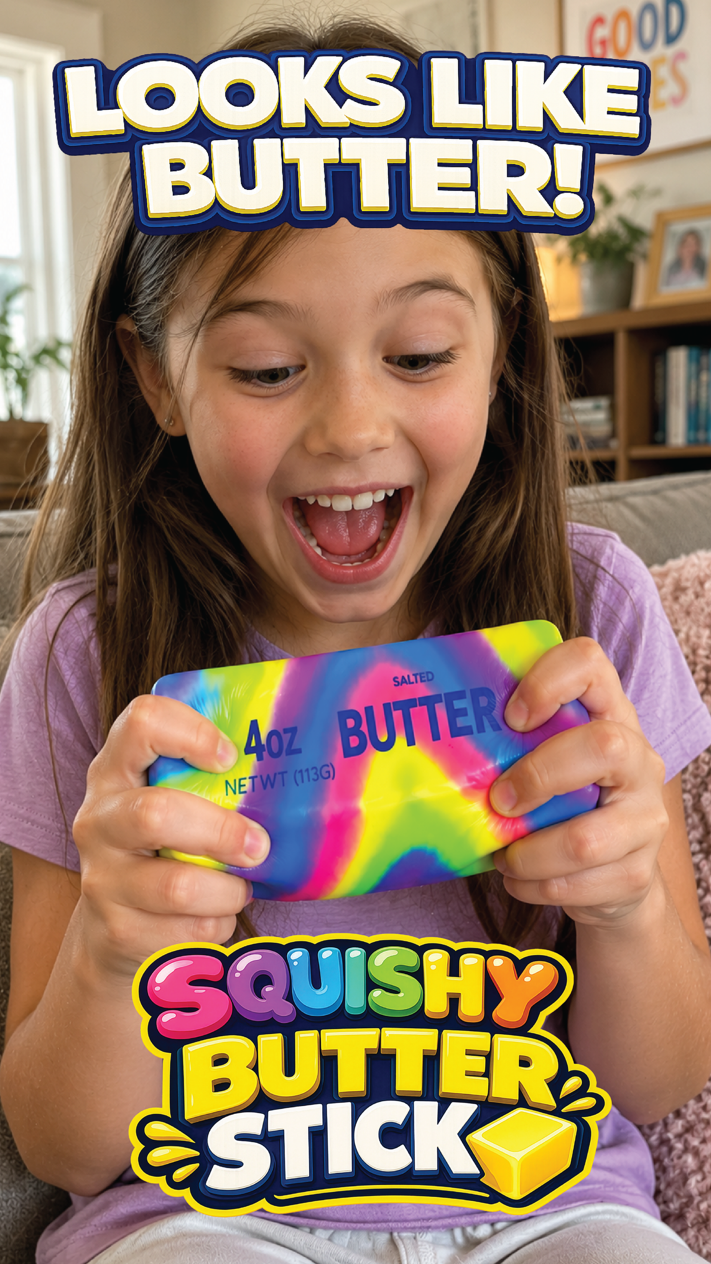 Rainbow Butter Slow Rise Squishy Toy