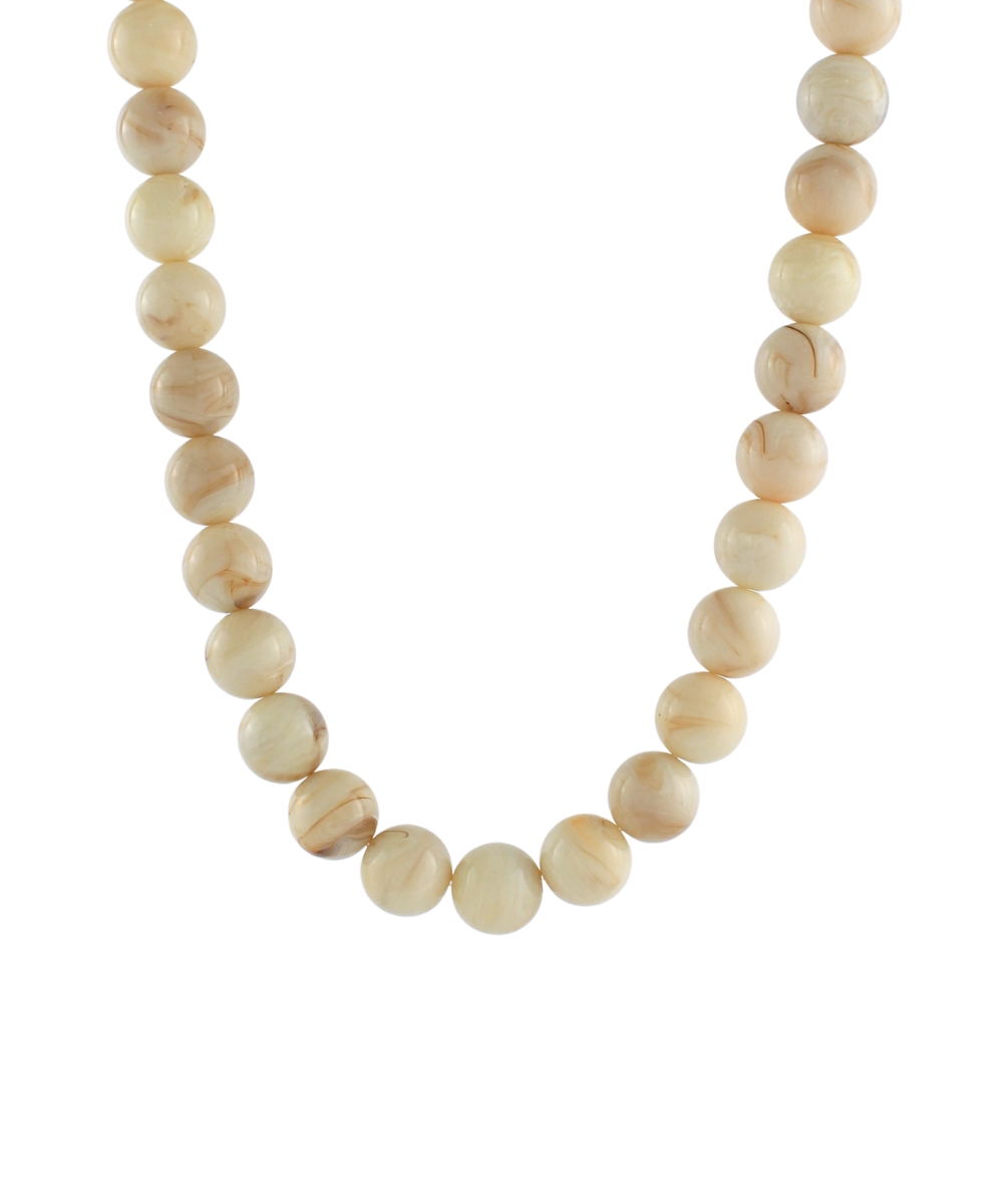 Charlotte Beaded Necklace, Beige